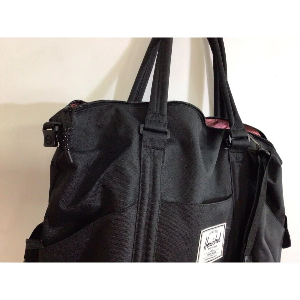 Herschel Duffel Diaper Shoulder Bag Black Crossbody Strap